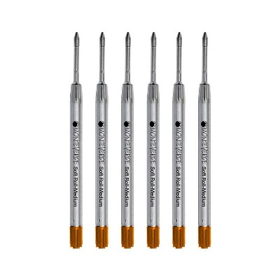 Monteverde Ballpoint Pen Refill Medium Point Brown Ink 6 Pack (P133BN)