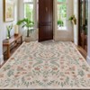 Floral Botanical Washable Rug for Living Room Soft Vintage Insect Butterfly Rugs Low Pile Carpet for Bedroom Dining Nursery Rug - 3 of 4