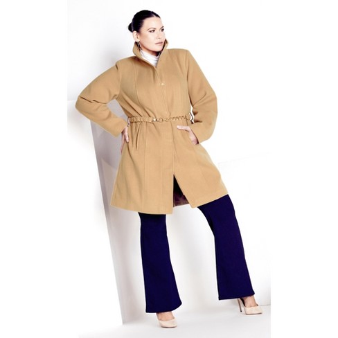 Women's plus size clearance fit and flare coat