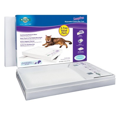 PetSafe ScoopFree Replacement Sensitive Non-Scented Crystal Disposable Cat Litter Trays - 3pk