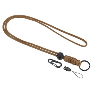 Unique Bargains  Necklace Keychain Cord Metal Clasp Hook Ring Strap for Keys Whistle ID Card Badge Holder - 1 of 4