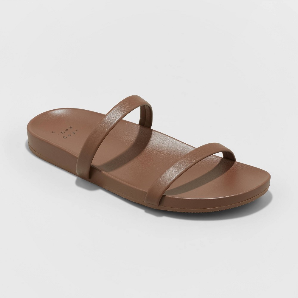 Women's Nadine Skinny Strap Sandals - A New Day Rosewood, Size 12