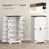 47" Kitchen Cabinet with Sensing LED Light, Kitchen Pantry Cabinet with Doors, Adjustable Shelves, Door Shelves - 3 of 4