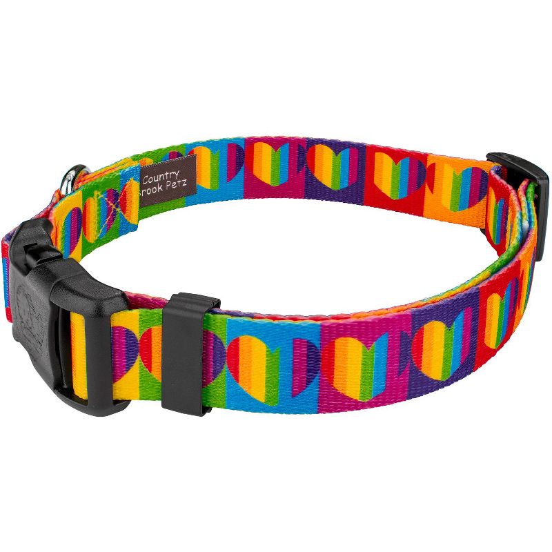 Country Brook Petz Deluxe Rainbow Hearts Dog Collar - Made In The U.S.A., 5 of 8