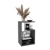 Zeus & Ruta Modern 25'' High End Table with Open Storage Shelves - 4 of 4