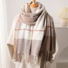 Anna-Kaci Soft Winter Plaid Scarf with Warm Cozy Feel and Fringe Trim 78.5×26 Inches - 2 of 4