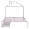 Full-Size Platform Bed - Metal Frame, Dual Drawers, Architectural House Headboard - 4 of 4