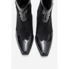 Loel - Black Suede Patterned Chunky Heel Western Boot (Women) | Prologue Shoes - 2 of 4