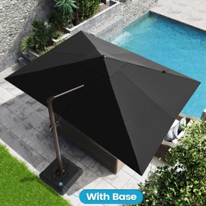 Crestlive Products 10'x 13' Patio cantilever Umbrella with Base Set High-strength Aluminum Pole with 360°Rotation 5 Heights Adjustable - 1 of 4