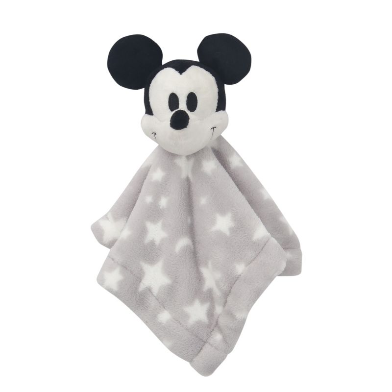 Lambs & Ivy Disney Baby Mickey Mouse Gray Stars Security Blanket/Lovey, 1 of 5
