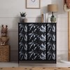 Sorbus Dresser with 12 Drawers - Chest Organizer Unit with Steel Frame Wood Top and handle - Black Frame Black Marble - 2 of 4
