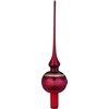 Inge Glas 11.5 Inch Dark Red Block Stripes Finial Tree Topper Christmas Tree Toppers - 2 of 4