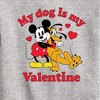 Boys' - Disney - My Dog Is My Valentine Graphic Long Sleeve Fleece Sweatshirt - 2 of 4