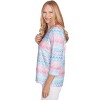 Alfred Dunner Womens Geometric Crewneck Biadere Top - 4 of 4
