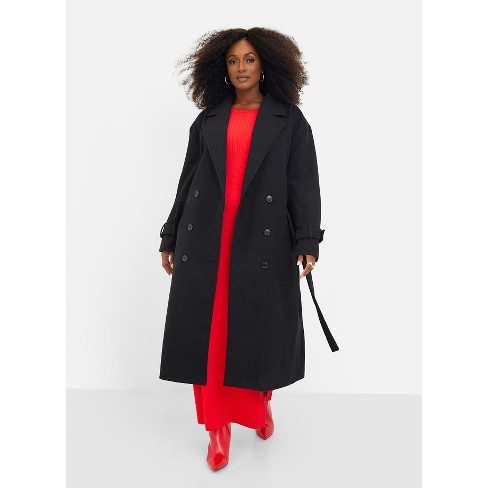 Rebdolls Women's Hazel Wool Blend Belted Coat - Black - 1x : Target