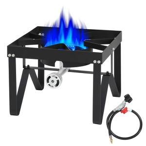 Propane Burner, 80,000 BTU High Pressure Gas Stove – 4ft Hose/Regulator/Water Bag for Outdoor Cooking/Seafood Boil/Turkey Fry - 1 of 4