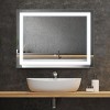 GlasFlength Decorative Wall Mirrors Wall Art Rectangle Mirror Vanity Mirror Accent Mirror Metal Frame Mirror for Living Room, Clear, 31.5"*1"*23.5" - 4 of 4