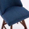 26" Upholstered Swivel Bar Stools Set of 2, Fabric Counter Height Chairs with Curved Back for Kitchen Island or Home Bar -3irtyhousy - 3 of 4