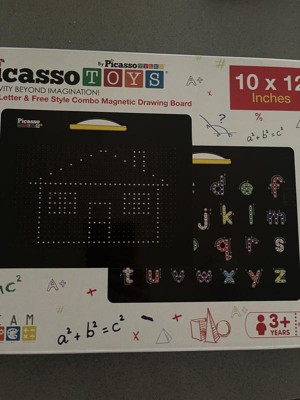 PicassoTiles Double-Sided Magnetic Drawing Board 12x10 Upper Lower Cas