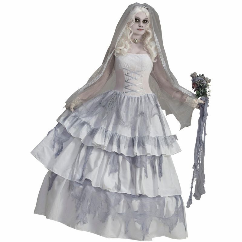 Forum Novelties Women's Deluxe Victorian Bride Costume, 1 of 3