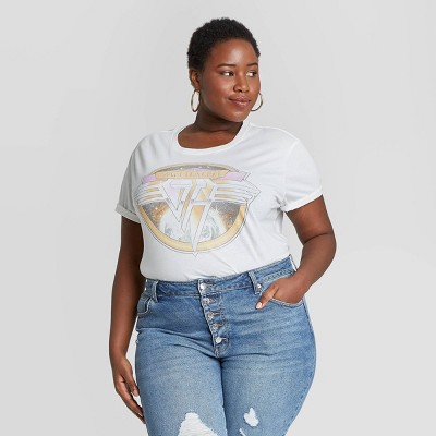 plus size white short sleeve shirt