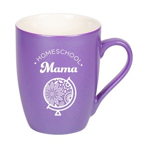 Elanze Designs Homeschool Mama Passion Purple 10 ounce New Bone China Coffee Cup Mug - 1 of 4