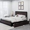 Full Bed Frame with Headboard, Platform Bed Frame with 4 Storage Drawers and Charge Station, Solid Metal Slats Support - 4 of 4