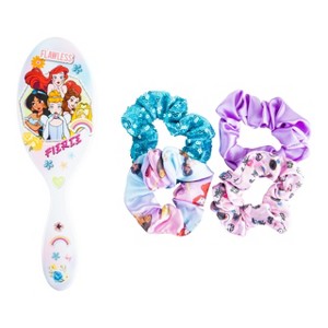 Disney Princess Girls 5-Piece Hair Set – Disney Princess Hair Brush & 4 Scrunchies – Ages 3+ - 1 of 4