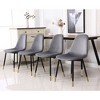 NicBex Set of 4 Dining Chairs with Metal Legs,Velvet Armless Chairs for Kitchen,Living Room - 2 of 4