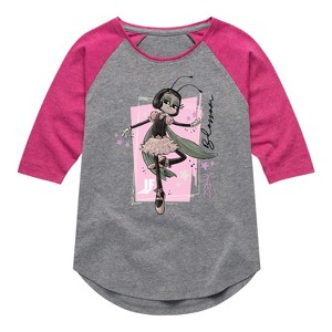 Girls' - IF Movie - Blossom Ballet Shirt Tail Raglan Graphic T-shirt - 1 of 3