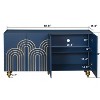 Kumasinova Chic Fluted Buffet Sideboard with Ample Storage,Curved Element Design,Stylish Kitchen Buffet Server Cabinet for Dining Room - 3 of 4