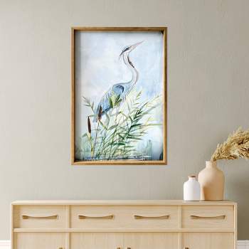 24" x 36" Heron Wood Framed Wall Canvas - Gallery 57