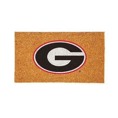 EvergreenNCAAGeorgia Bulldogs Logo Natural Coir 28 x 16 Inches Indoor Outdoor Doormat