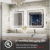 Keonjinn LED Bathroom Vanity Mirror, Front Light & Backlit, 3 Color Temperatures, Anti Fog, Double Lights Strips - 3 of 4