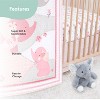 The Peanutshell Pink Elephant Crib Bedding Set and Stuffie Plush Toy - 4 Piece Set - 4 of 4