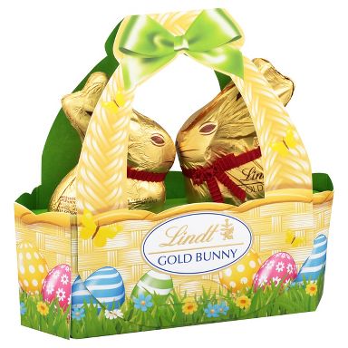 Lindt Gold Bunny Milk Chocolate Candy Easter Basket - 3.5oz