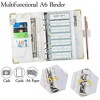 A6 Budget Binder Budget Planner Money Organiser With Zipper Bag Stickers Lightweight Portable Bookkeeping - 4 of 4