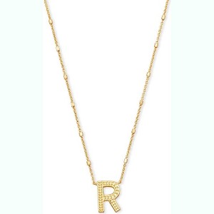 Letter A-Z Pendant Necklace for Women, 14K Gold Plated Fashion Jewelry - 1 of 4