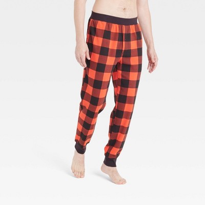 mens red and black plaid pajama pants