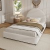 Christopher Knight Home Saria Modern Boucle Upholstered Bed with Half-Round Curved Headboard - 2 of 4
