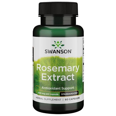 Swanson Herbal Supplements Rosemary Extract - Standardized 500 mg 60 Caps.