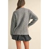 Women's Braided Fuzzy Sweater - Klesis - 4 of 4