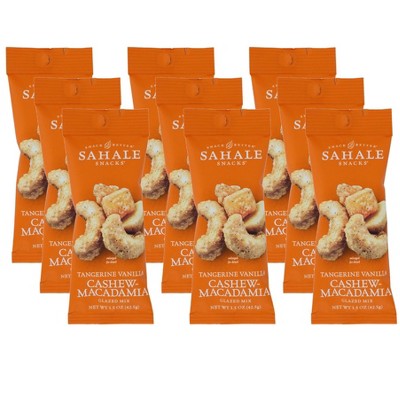Sahale Snacks Tangerine Vanilla Cashew-Macadamia Glazed Mix - Case of 9/1.5 oz