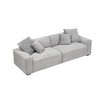 104.72" Corduroy Sofa with 4 Throw Pillows & Solid Wood Frame - 4 of 4