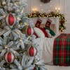 SEVOBAL Tree Ornaments 4PCS Set 4.7" Christmas Glass Ball Ornaments Holiday Tree Hanging Decorations Party Decor Supplies, Red, 4.7"*4.7"*4.7" - 2 of 4