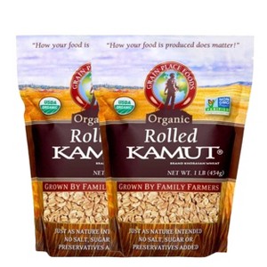Grain Place Foods 1 lb Organic Rolled Kamut Khorasan Wheat Non-GMO - Pack of 2 - 1 of 4