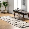 Nuloom Joanna Diamond Trellis Soft Shag Fringe Kitchen Runner Indoor Area Rug - Hallway, Entryway, 2' 8" x 8', Beige - 2 of 4