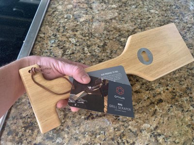 Picnic Time Hardwood Bbq Grill Scraper With Bottle Opener : Target