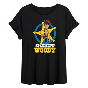 Women's - Disney - Sheriff Woody Oversized Graphic T-Shirt - 1 of 4