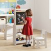 Costway Kids Art Table and Chair Set with  Easel & Chair Whiteboard & Chalkboard Paper Roll - 4 of 4